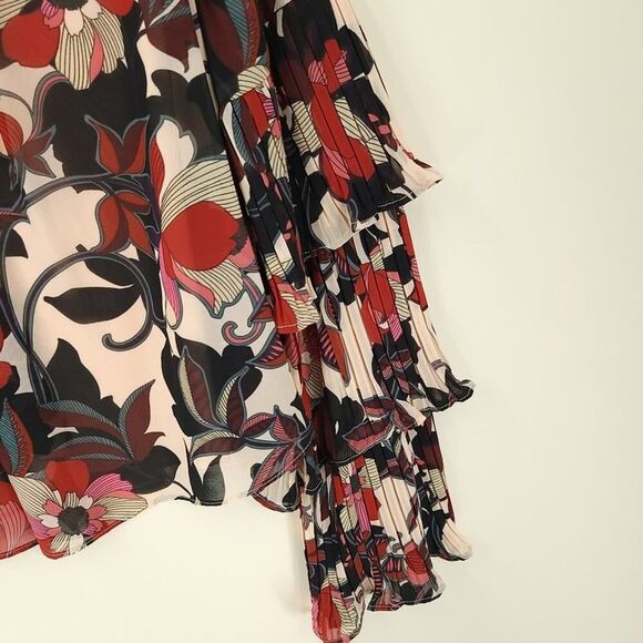 Nanette Lepore Floral Cropped Blouse MED - Picture 6 of 9